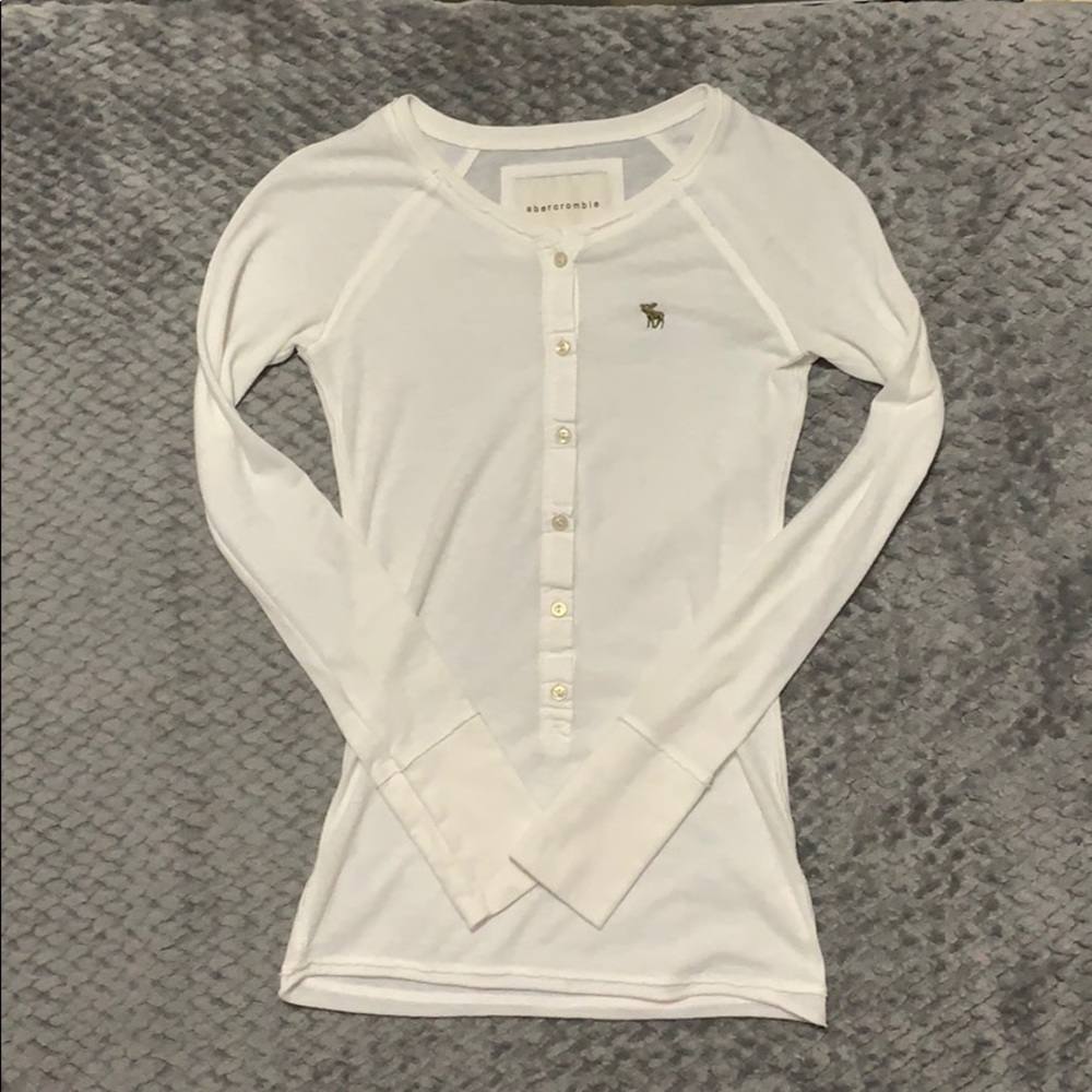 white long sleeve button up